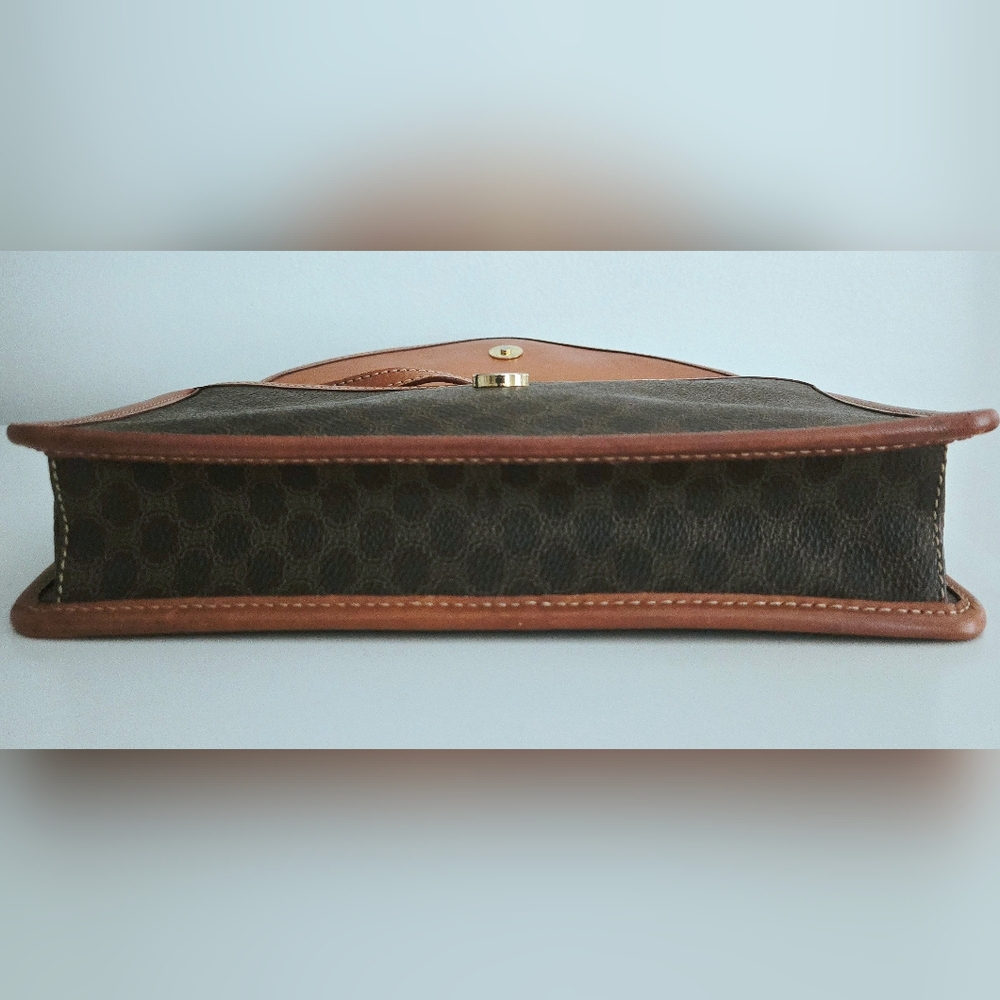 Authentic CELINE Macadam Pochette Clutch Crossbody Wallet WOC Shoulder Bag - Picture 13 of 16